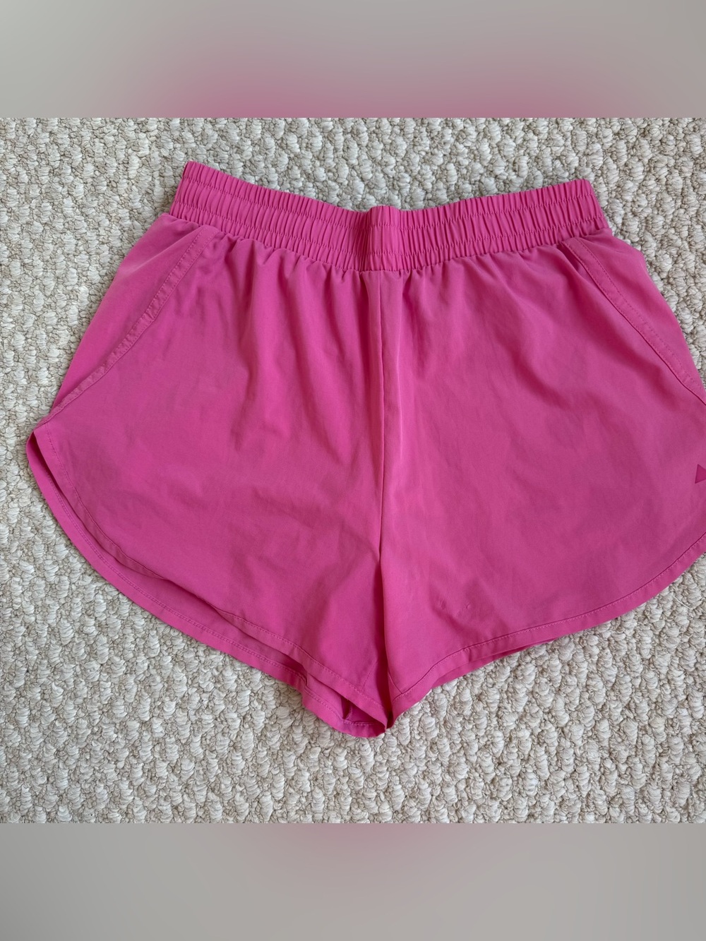 Women’s Athletic Mango Pink Elastic-Waist Running Shorts